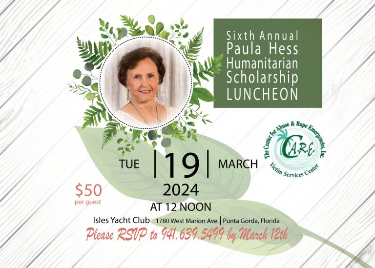 Sixth Annual Paula Hess Humanitarian Scholarship LUNCHEON